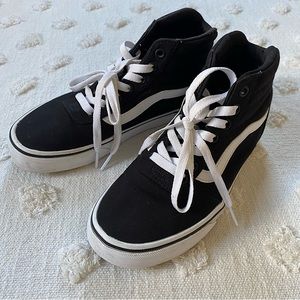 Vans Black and White High-Top Sneakers